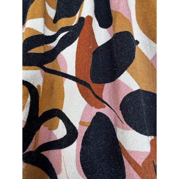 Tullea Linen Rayon Blend Women's Pants Floral Boho resort Sz M - Picture 5 of 6